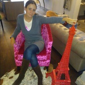 Stefanel Grey Sweater Tunic/ Dress with Pockets